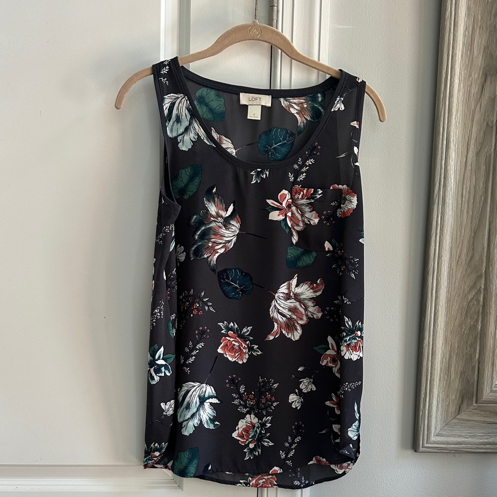 LOFT Floral Tank Top